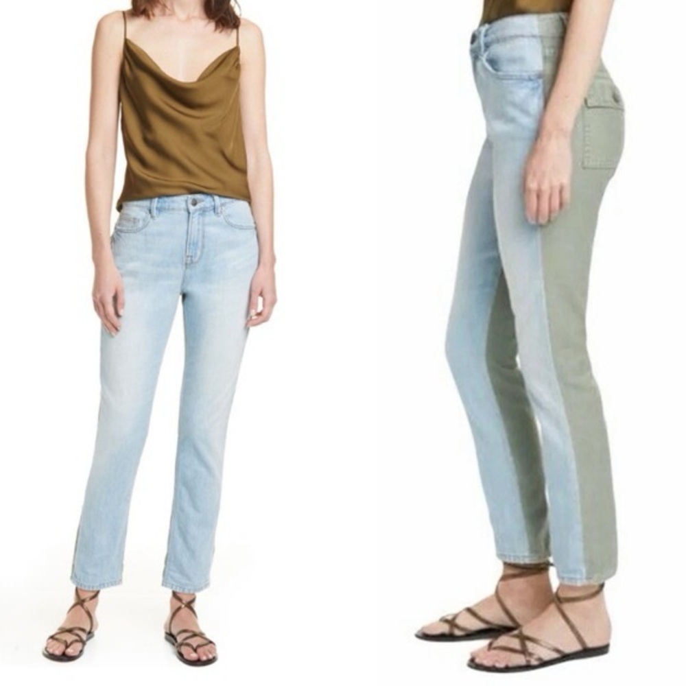 FRAME DENIM Le‎ Beau Cargo Mix Boyfriend Jeans Canteburry Size 26